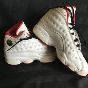 Air Jordan 13 Retro 'History of Flight’  High Tops White Leather with Hologram